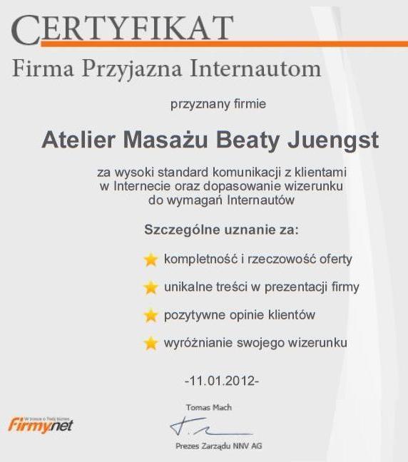 Salon masa�u Atelier Masa�u w Centrum Bydgoszczy - Firm� Przyjazn� Internautom